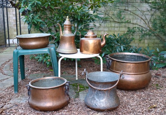 Classic Vintage Copper Kettle Pots And Wares