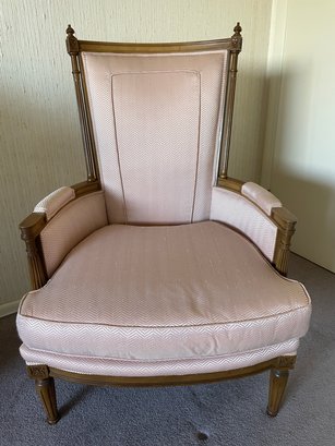 Upholstered Vintage Arm Chair .