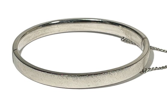 Sterling Silver Hinged Vintage Bangle Bracelet