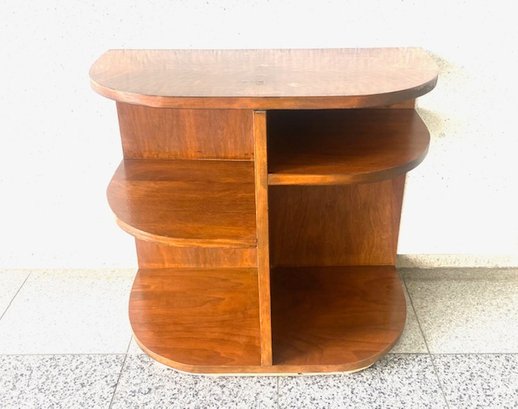 Vintage Art Deco Accent Table Demilune Style Design