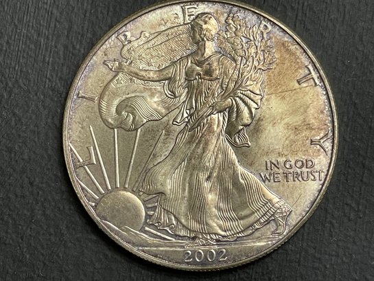 2002 American Eagle / Walking Liberty 1 Oz Silver One Dollar Coin