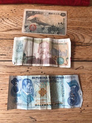 3 Vintage Banknotes