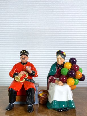 Royal Doulton - Pair - Past Glory And The Balloon Seller