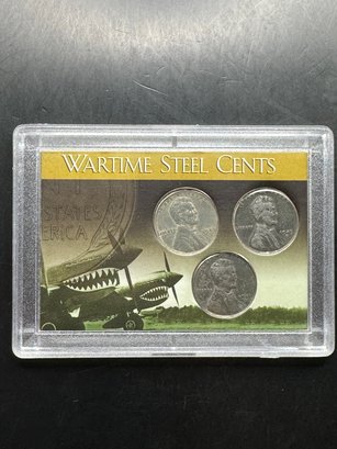 3 Steel Pennies 1943, 1943-D, 1943-S