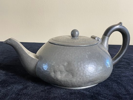 Hand Hammered English Pewter Teapot