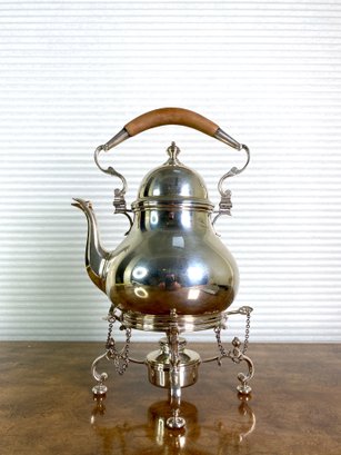 Sterling - Kettle On Warmer - ENSKO New York - Reproduction Of George I - 1,351g