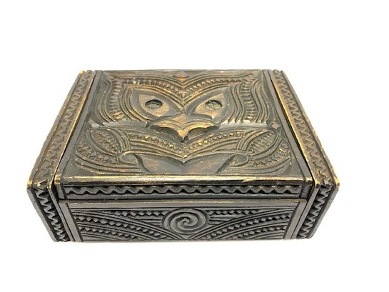 Vintage Wooden Carved Owl Keepsake/trinket Box