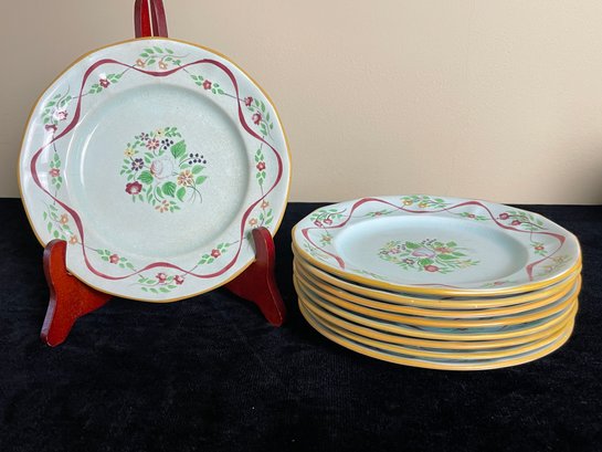 Set Of Vintage Hand Painted Calyx Ware Dishes