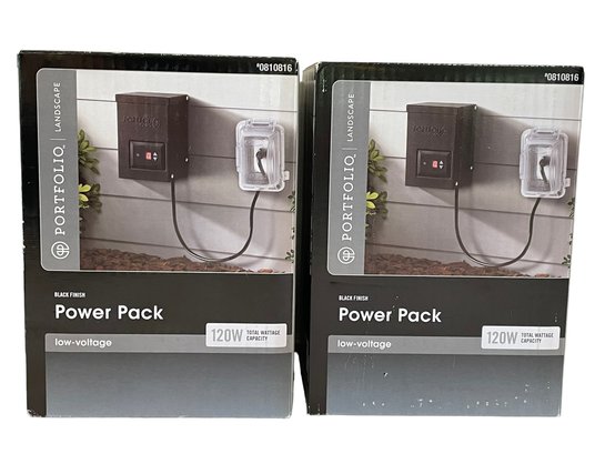 NIB! 2 Individually Boxed Portofolio Landscape Black Finish Power Packs-please See Photos For MFG Specs