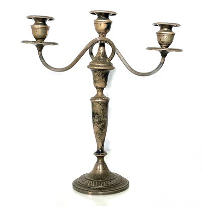 A Vintage Weighted Sterling Silver Candelabrum