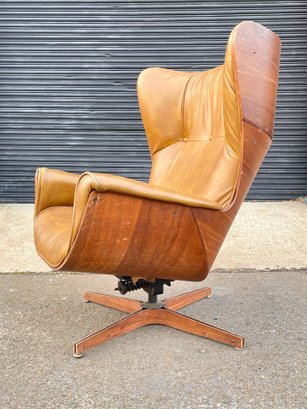 Rare Mid Century George Mulhauser Bentwood Wingback Mr Chair By Plycraft