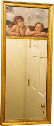 A Trumeau Mirror In Gilt Wood Frame