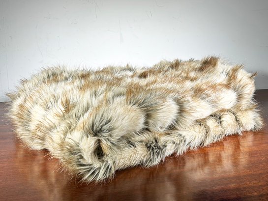 A Glam Faux Fur Throw Pillow