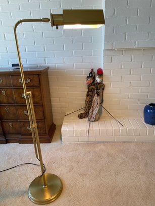 Adjustable Brass Reading  Floor Lamp .