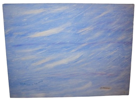 What Color Is The Wind Acrylic Painting Signed By M. Stafford