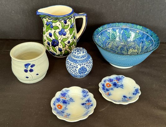 A Lot Of Blue - Pitcher, Bowl, & More