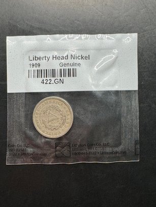 1909 Liberty Head V Nickel In Littleton Package