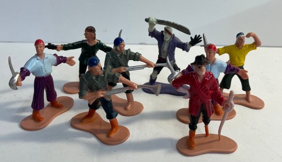 Lot Of Vintage Rubber Pirate Figurines
