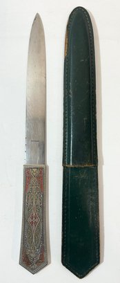 Beautifully Detailed German Letter Opener W/ Case