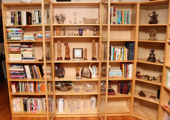 6 Blonde Multifunctional  Shelving Storage Bookcase Units Includes Corner Unit