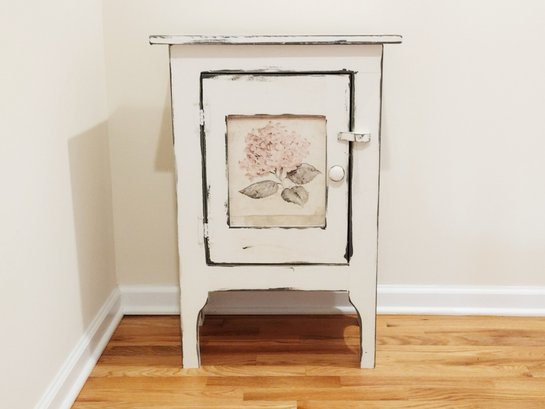 Very Pretty Etsy Artist Designed And Hand Painted Hydrangea Table Cabinet