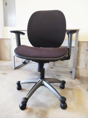 Black Cloth Covered Adjustable Office Chair
