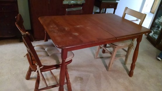 Small Wood Dining Table With Protective Pads