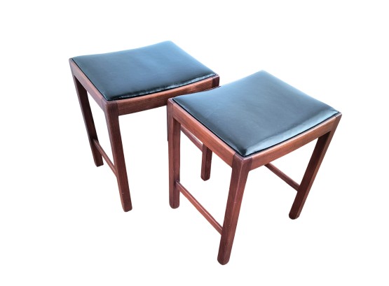 Exceptional Mid-century Modern Stools / Ottomans - A Pair