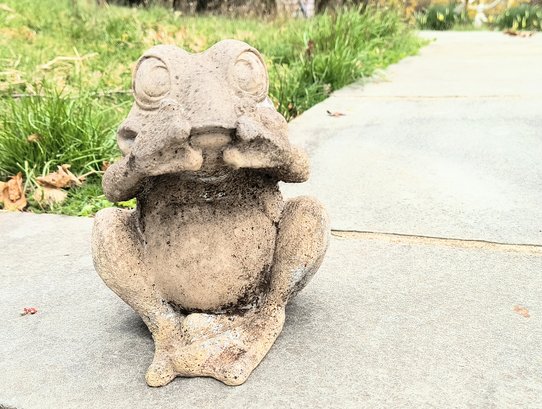 Small Garden Ornament In Shape Of A Frog