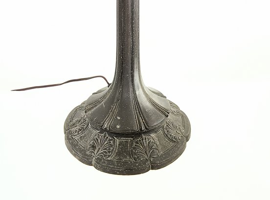 Art Nouveau Bronze Lamp - Perfect For A Colored Glass Shade