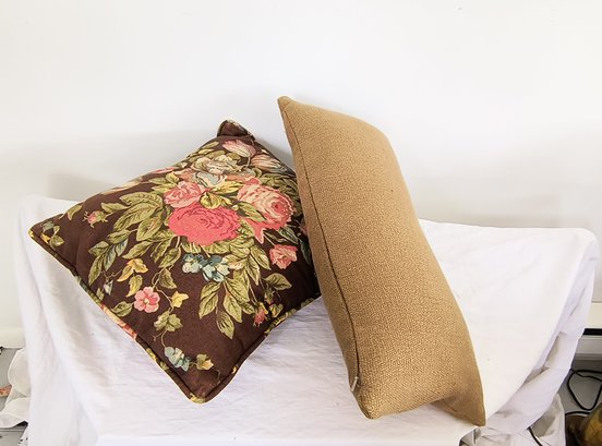 Pillow And Bolster In Compatible Fabrics