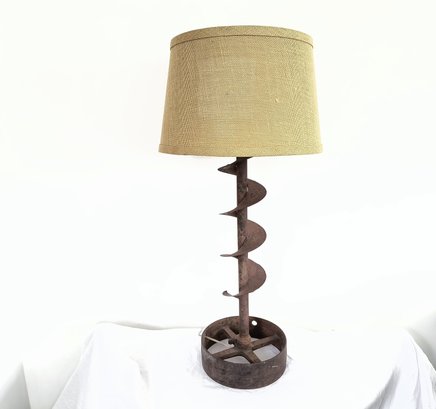 Amazing Lamp From Repurposed Industrial Part, Burlap Shape