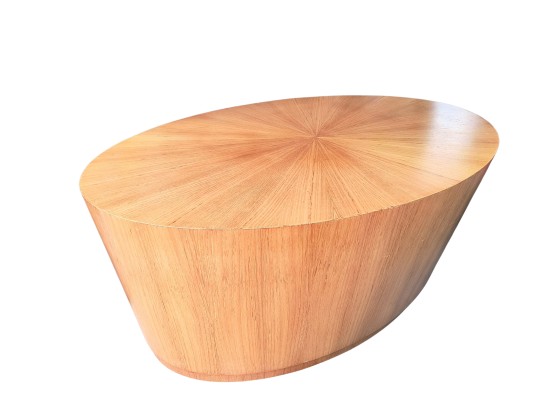 High-end Contemporary Coffee Table In Blonde Wood
