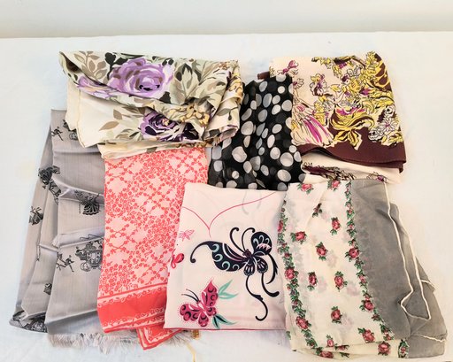Large Lot Of Different Styled Women's Scarves