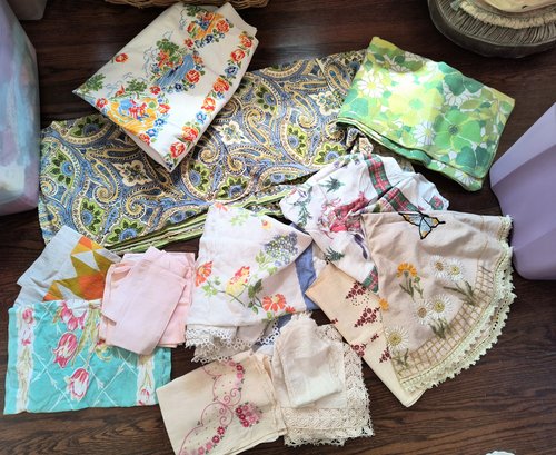 Large Grouping Of Vintage Linens