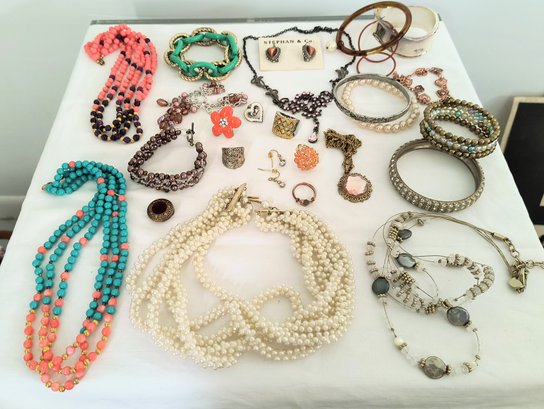 Mixed Jewelry Lot, Vintage And Newer