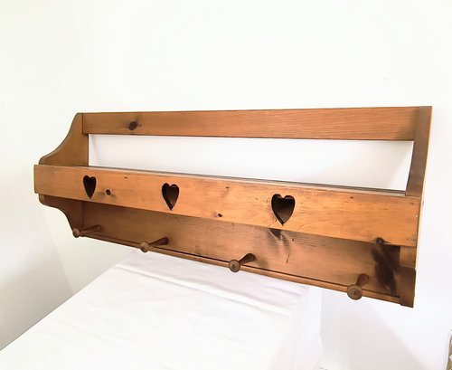 Wood Coat Rack With Country Charm