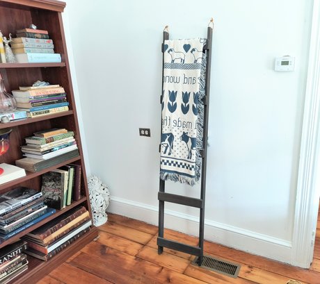Rustic Ladder With Blanket