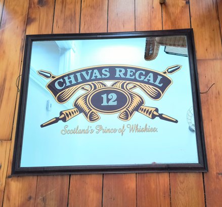 Vintage Mirrored Whiskey Sign / Bar Signage