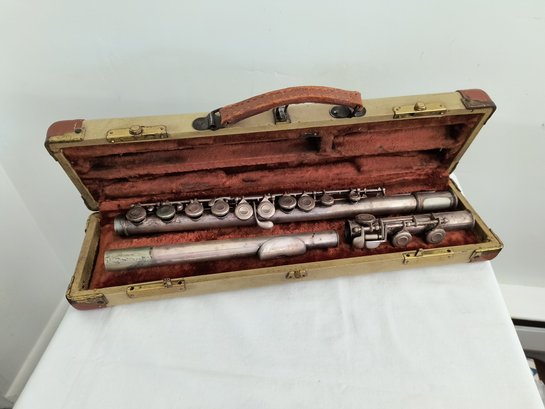 Vintage Artley Silver Plated Flute In Hard Case