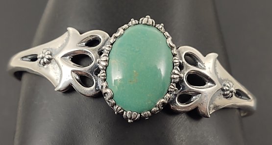 DESIGNER CAROLYN POLLACK AMERICAN WEST STERLING SILVER TURQUOISE CUFF BRACELET