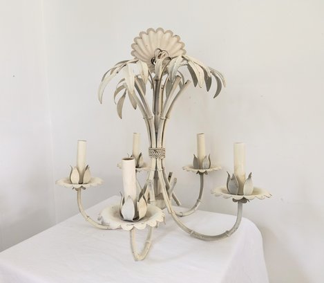Fabulous Palm Beach Regency / Chinoiserie Tole Chandelier (see Compatible Table Lamp)