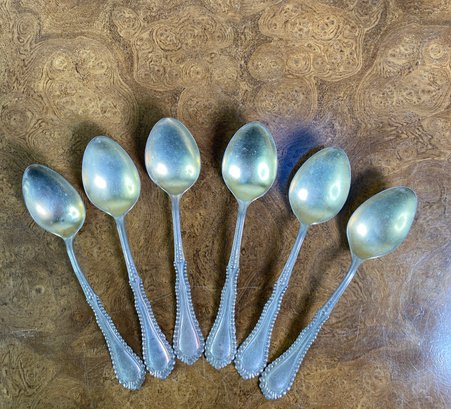 Sterling - Set Of (6) 4inch Demitasse Spoons - 33g