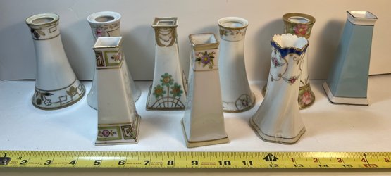 Lot Of 9 Nippon Decorative Pin Holders