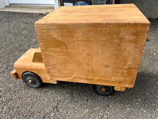 Large Handmade Wooden Box Truck