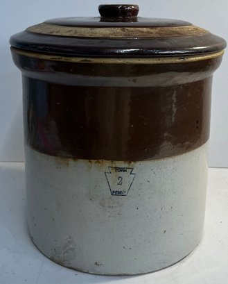 Antique 2-Gallon Stoneware Crock
