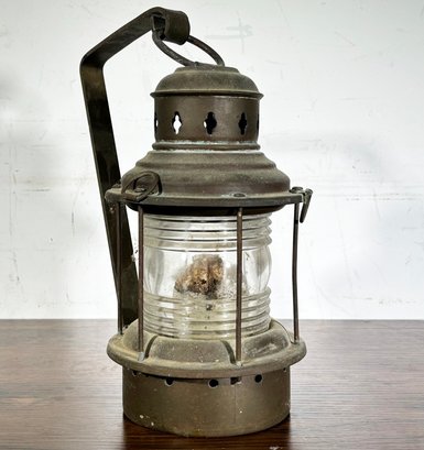An Antique Brass Nautical Lantern