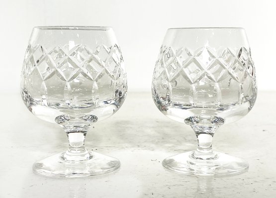 A Pair Of Cartier Crystal Brandy Snifters