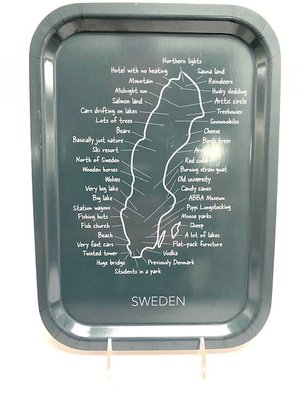 Unique Map Of Sweden Tray By Designer Mathias Kamann