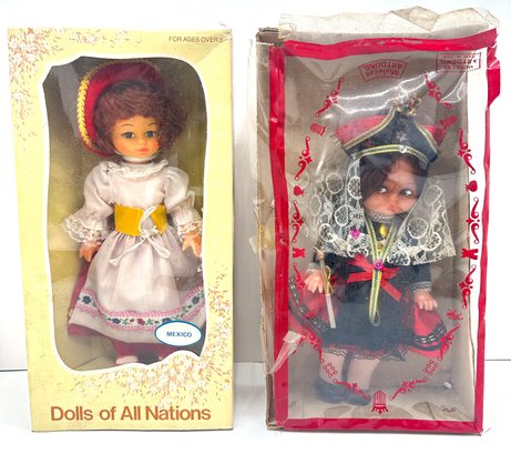 2 Vintage Dolls: Spanish & Mexican Dolls Of All Nations Dolls